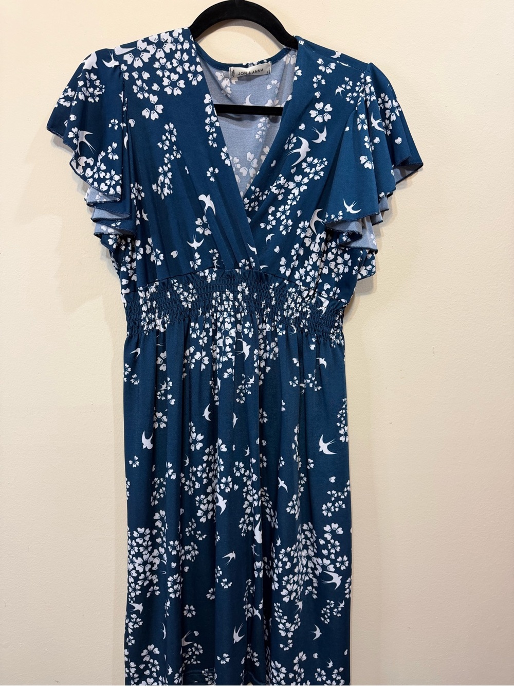 SHAN Teal Floral day faux Wrap Dress